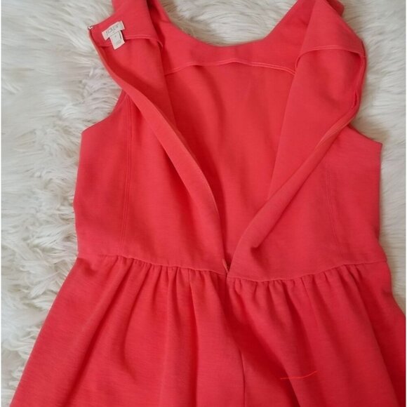 J. Crew Coral Sleeveless Mini Dress | Hidden Pockets Tailored Fit Size M - Picture 8 of 12